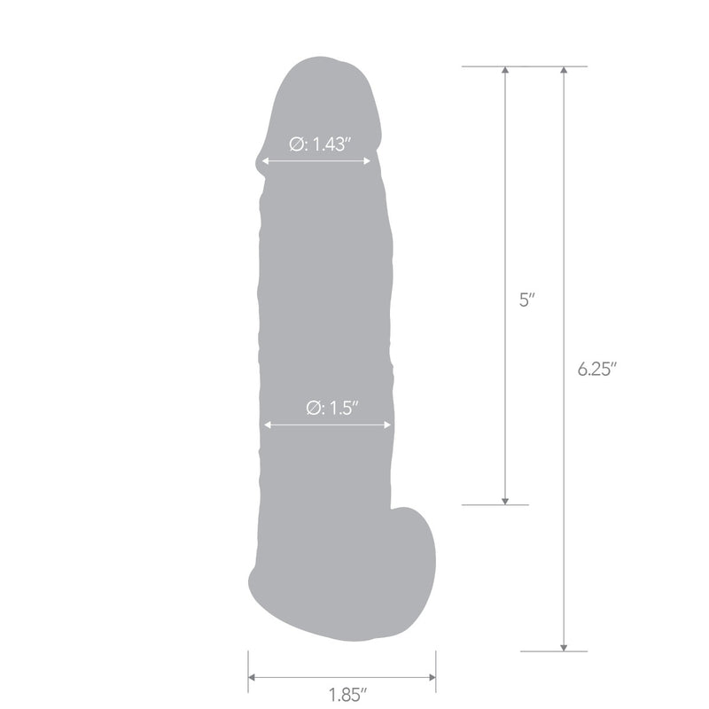 Load image into Gallery viewer, Blue Line Super Real Penis Extension Sleeve With Ball Constriction Loop Pink 6.25 Inch
