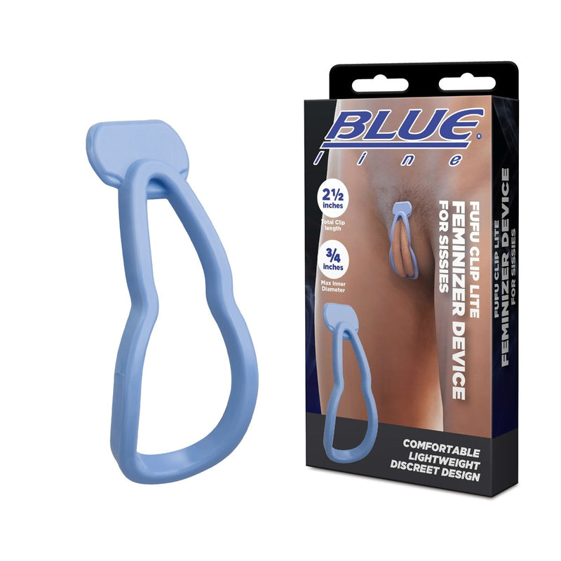 Load image into Gallery viewer, Blue Line Fufu Clip Lite Feminizer Device For Sissies Blue
