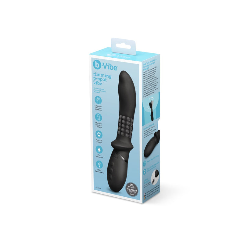 Load image into Gallery viewer, b-Vibe Rimming P-Spot Vibrator Black
