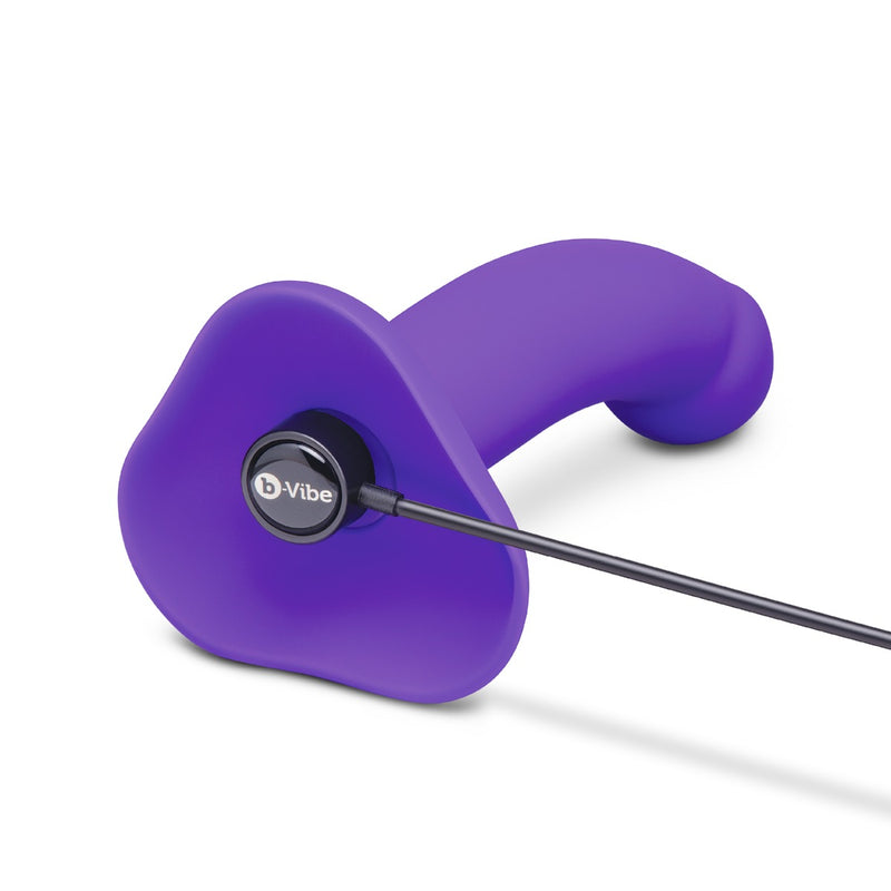Load image into Gallery viewer, b-Vibe Vibrating Curved Strap-On Kit Black Purple
