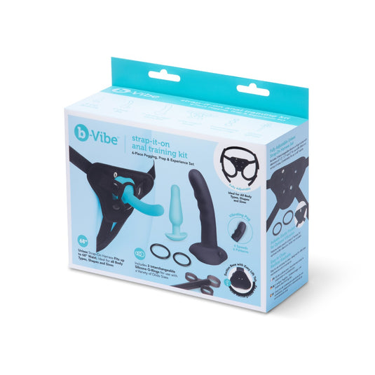 b-Vibe Strap It On Anal Training Kit Black Blue