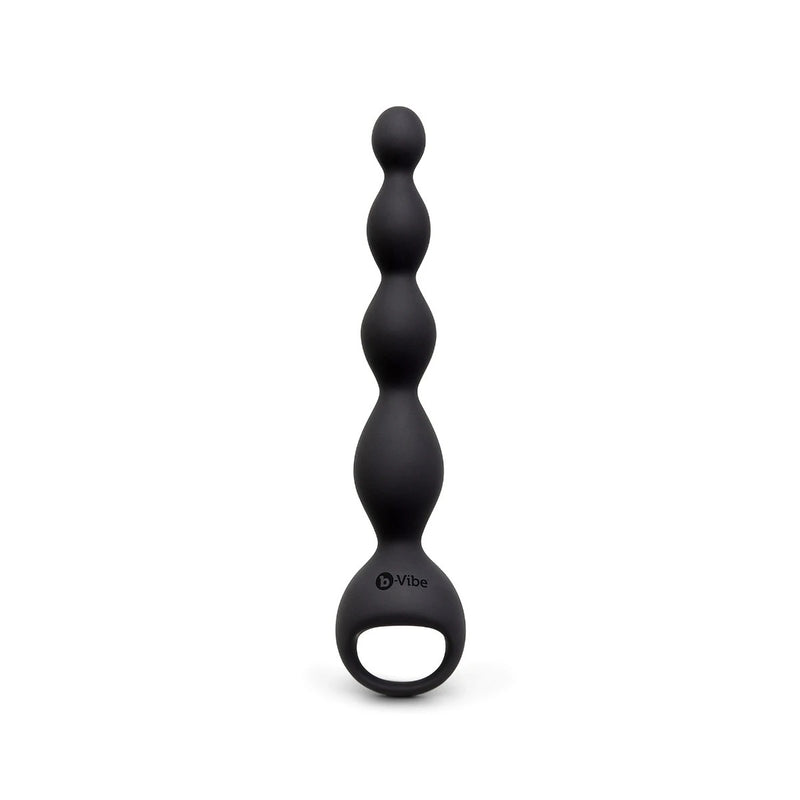Load image into Gallery viewer, b-Vibe Tapered Vibrating Silicone Anal Beads Black 6.5 Inch
