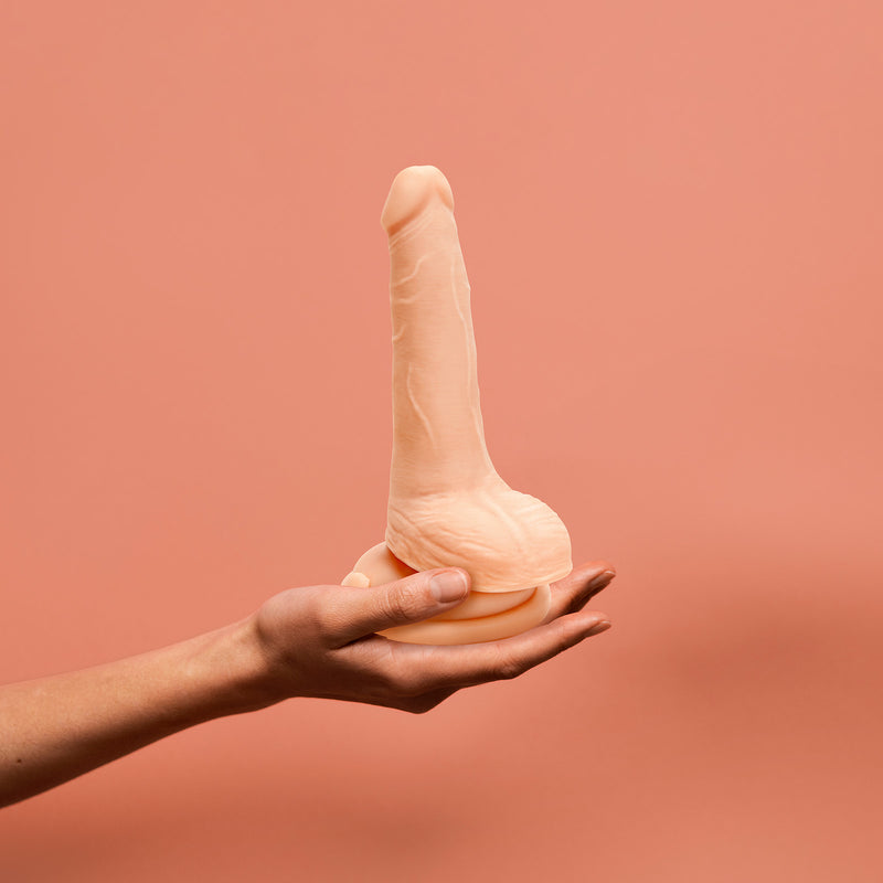 Load image into Gallery viewer, Me You Us Ultra Cock Dual Density Dildo With Balls Pink 6 Inch

