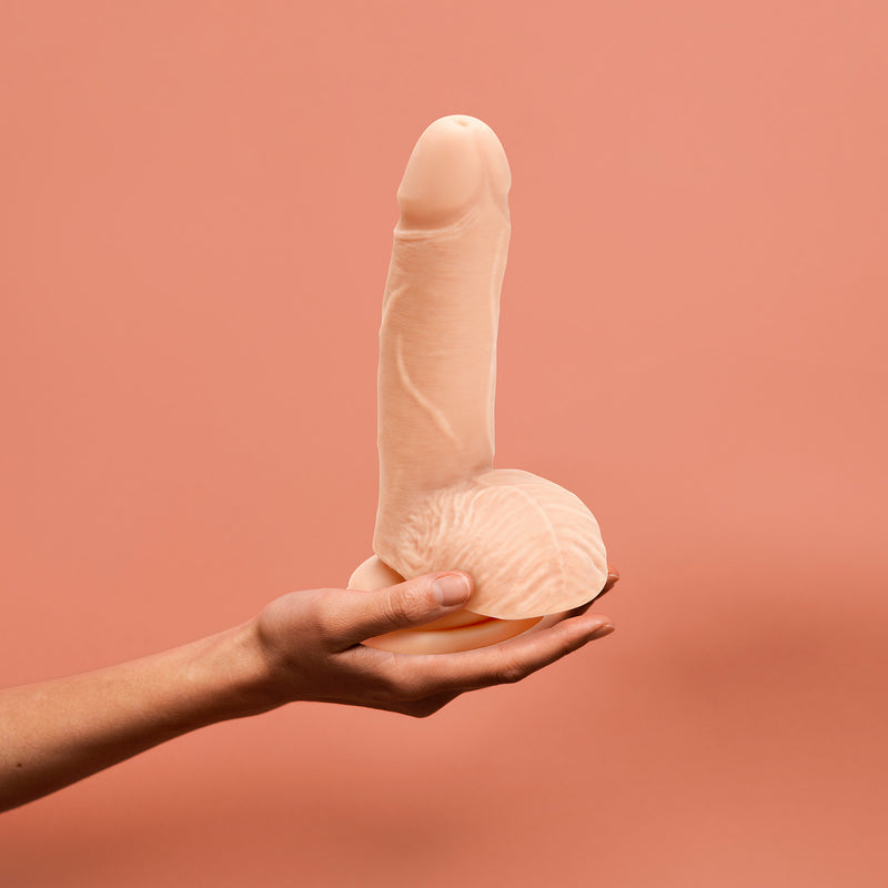 Load image into Gallery viewer, Me You Us Ultra Cock Dual Density Dildo With Balls Pink 7 Inch
