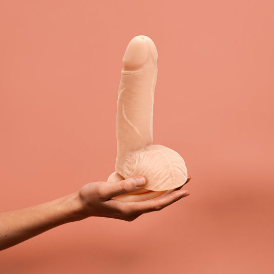 Me You Us Ultra Cock Dual Density Dildo With Balls Pink 7 Inch
