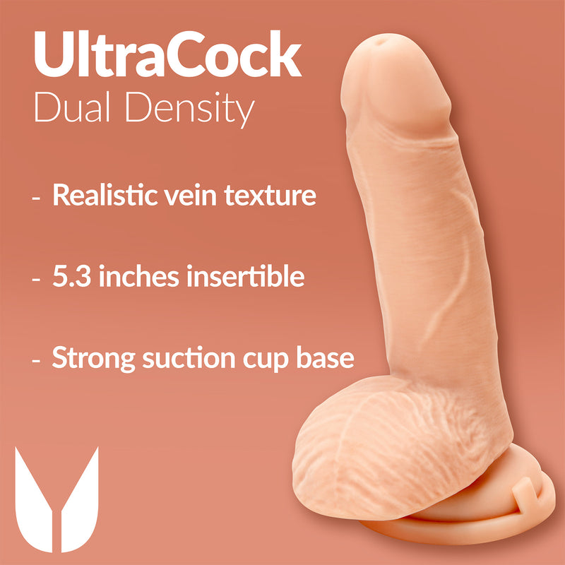 Load image into Gallery viewer, Me You Us Ultra Cock Dual Density Dildo With Balls Pink 7 Inch
