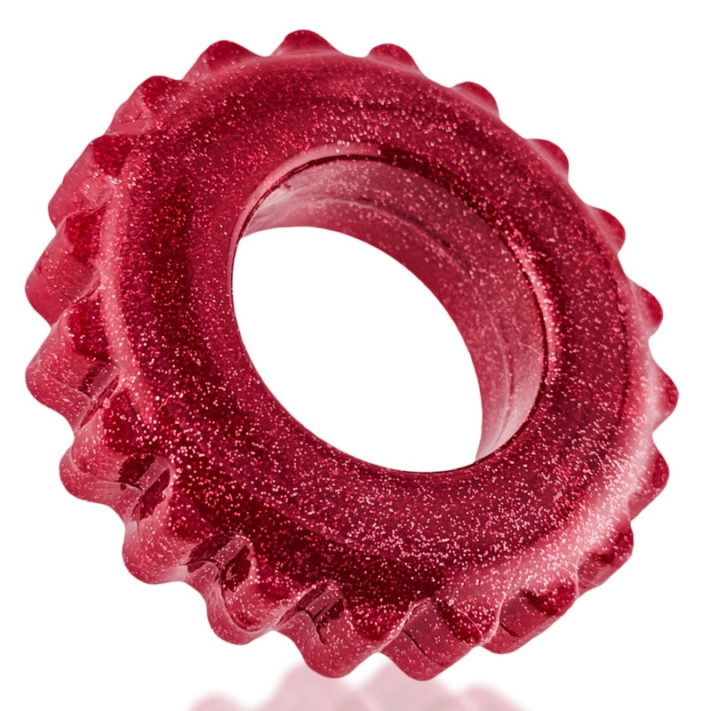 Load image into Gallery viewer, Oxballs Plushy Padded Soft Cock Ring Cherry Lips
