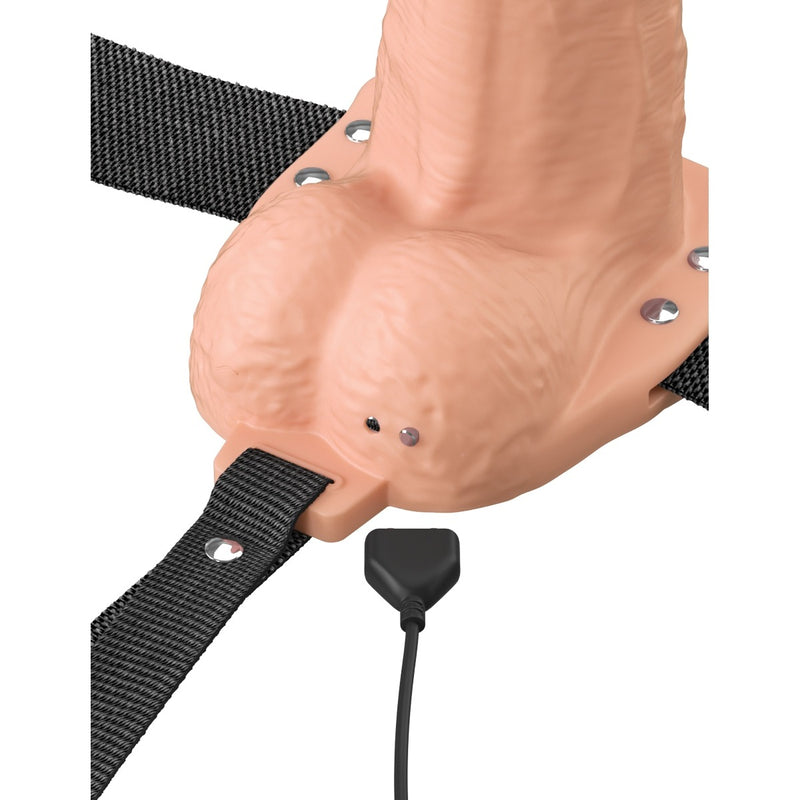 Load image into Gallery viewer, Fantasy X-Tensions Elite Vibrating Dual Density Silicone Hollow Strap On Light 6 Inch
