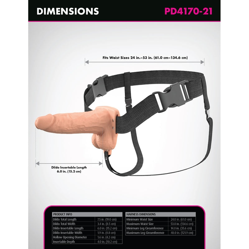 Load image into Gallery viewer, Fantasy X-Tensions Elite Vibrating Dual Density Silicone Hollow Strap On Light 6 Inch
