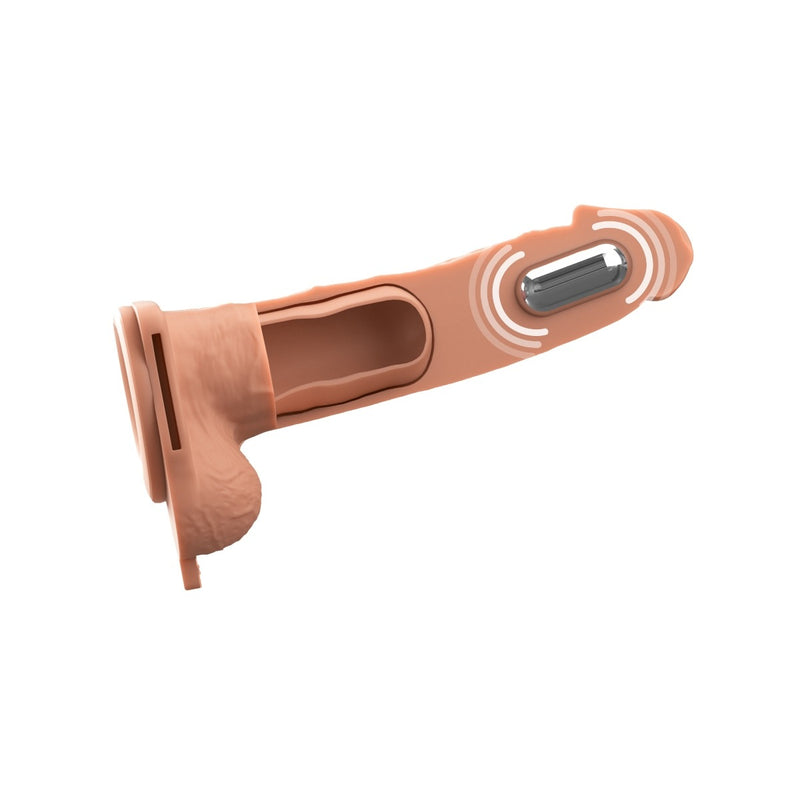 Load image into Gallery viewer, Fantasy X-Tensions Elite Vibrating Dual Density Silicone Hollow Strap Light 7 Inch
