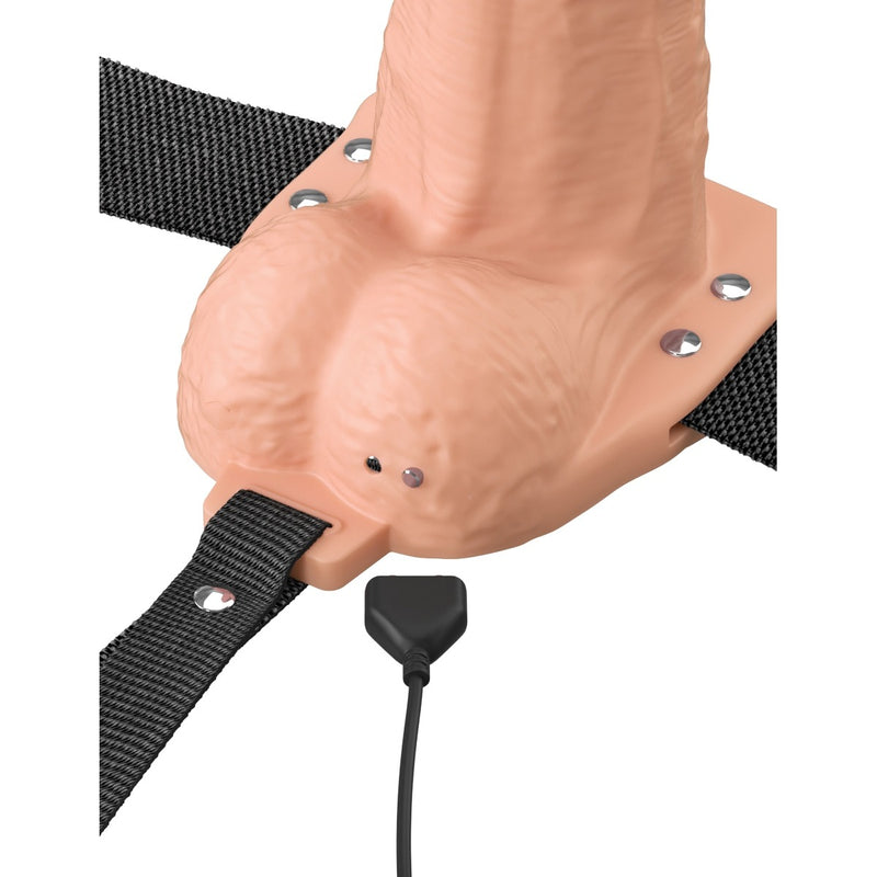Load image into Gallery viewer, Fantasy X-Tensions Elite Vibrating Dual Density Silicone Hollow Strap Light 7 Inch
