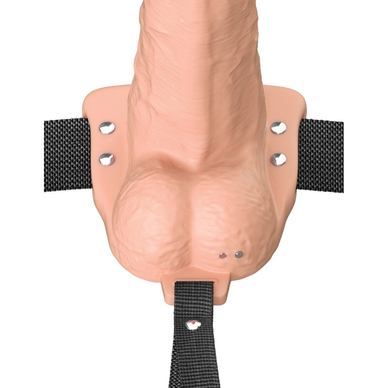 Load image into Gallery viewer, Fantasy X-Tensions Elite Vibrating Dual Density Silicone Hollow Strap On Light 8 Inch
