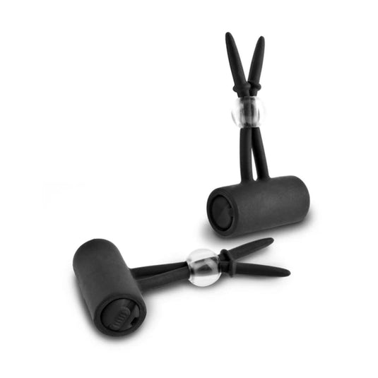 Fetish Fantasy Series Limited Edition Vibrating Silicone Nipple Lassos Black