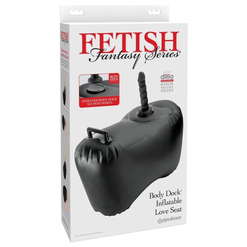 Load image into Gallery viewer, Fetish Fantasy Series Body Dock Inflatable Love Seat Black
