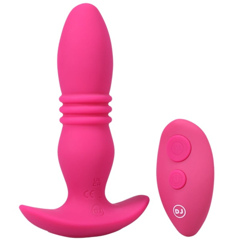 Load image into Gallery viewer, A-Play Rise Rechargeable Remote Control Silicone Butt Plug Pink 6.25 Inch
