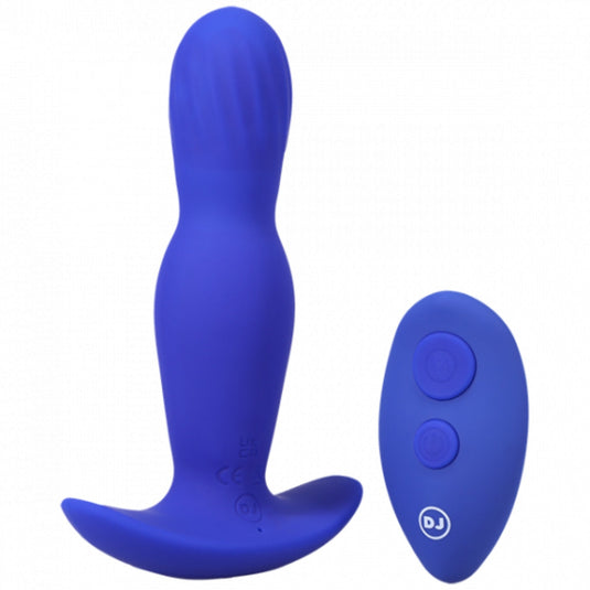 A-Play Expander Remote Control Silicone Butt Plug Blue 5.75 Inch