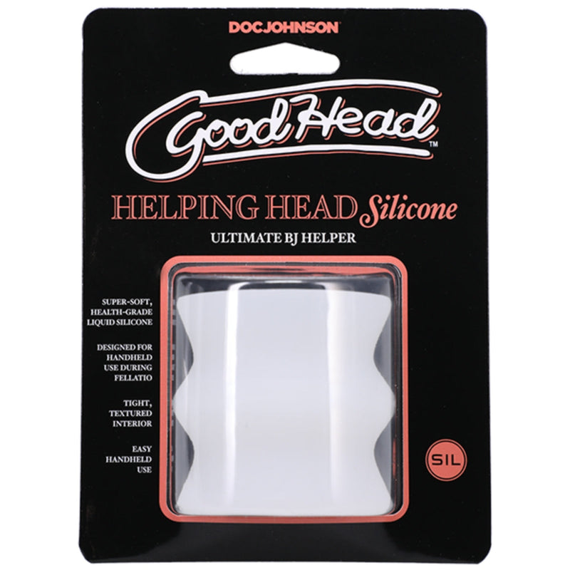 Load image into Gallery viewer, GoodHead Helping Head Silicone Stroker White
