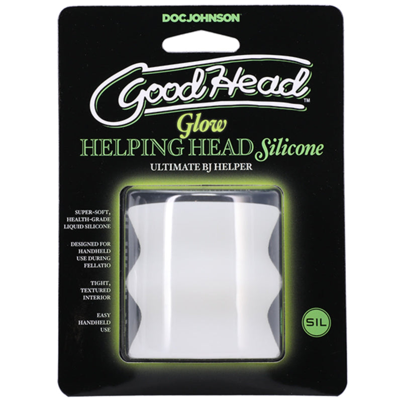 Load image into Gallery viewer, GoodHead Glow In The Dark Helping Head Silicone Stroker
