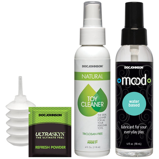 Vac-U-Lock Vibrating Crystal Jellies Strap-On Set Pink