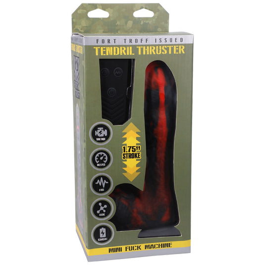 Fort Troff Tendril Thruster Mini Fuck Machine Dildo Silicone Red Black