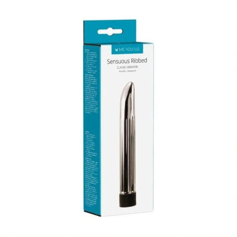 Load image into Gallery viewer, Me You Us Sensuous Ribbed Classic Vibrator Silver
