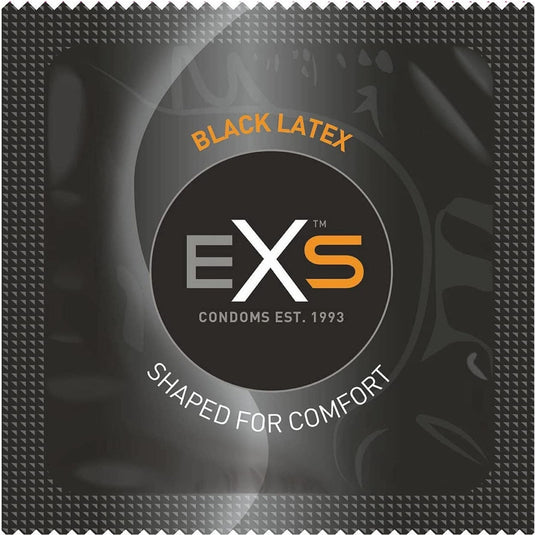 EXS Black Latex Condoms 12 Pack - Simply Pleasure