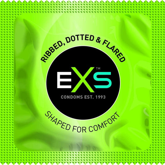 EXS Ribbed & Dotted Condoms 12 Pack - Simply Pleasure
