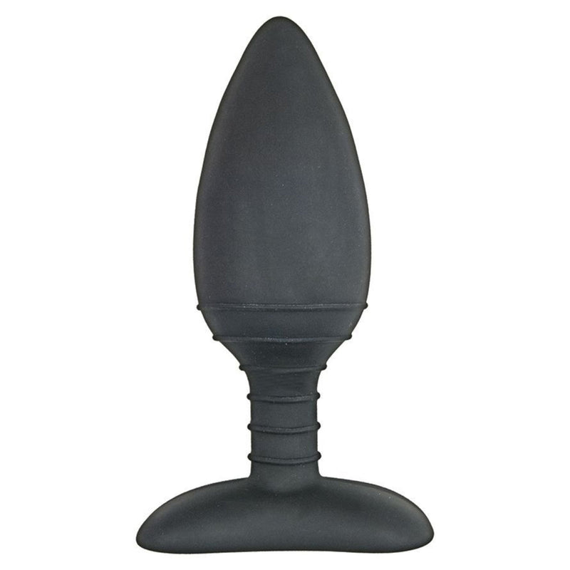 Load image into Gallery viewer, Commader Heat Up Beginners Vibrating Butt Plug Silicone Black - Simply Pleasure
