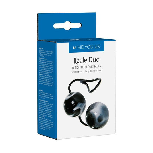 Me You Us Jiggle Duo Weighted Love Balls Black - Simply Pleasure