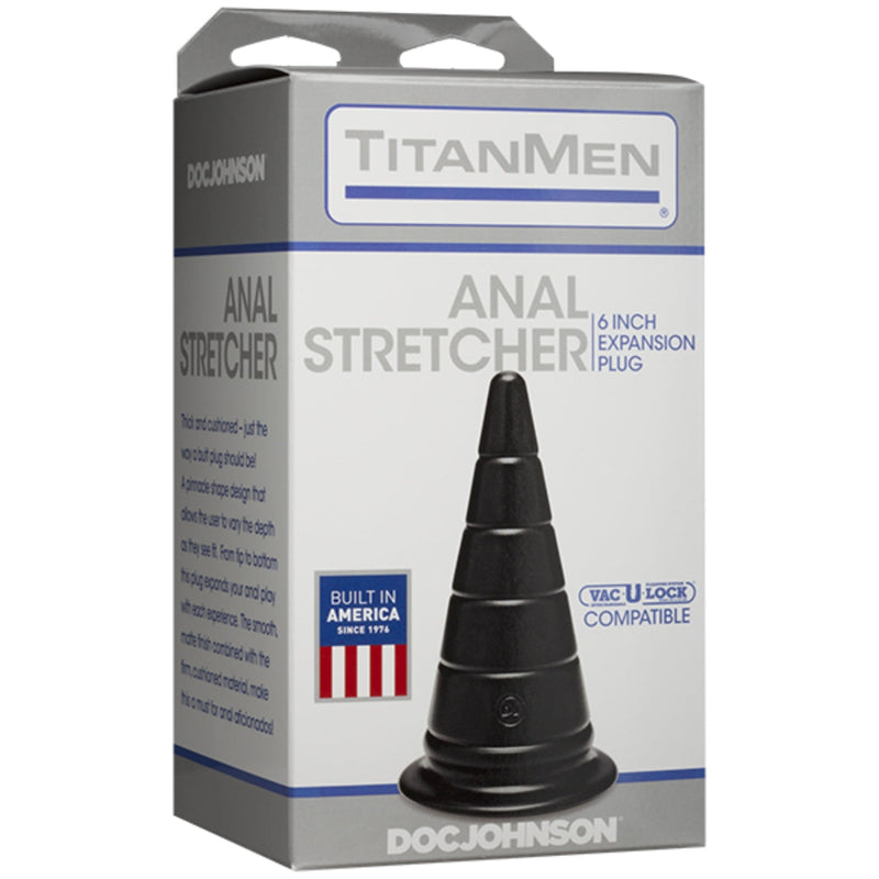 Load image into Gallery viewer, TitanMen Anal Stretcher Expansion Butt Plug Black 6 Inch
