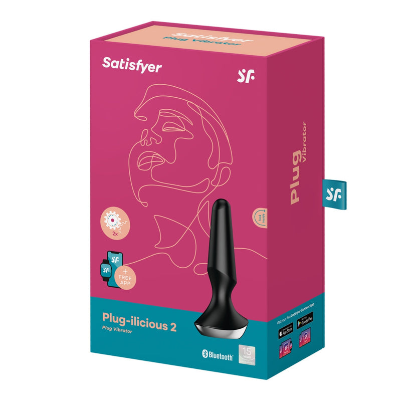 Load image into Gallery viewer, Satisfyer Plug-ilicious 2 Vibrating Butt Plug Black
