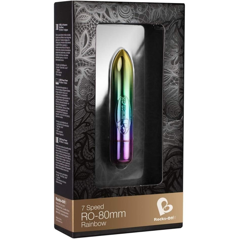 Load image into Gallery viewer, Rocks Off 7 Speed RO-80mm Bullet Vibrator Rainbow
