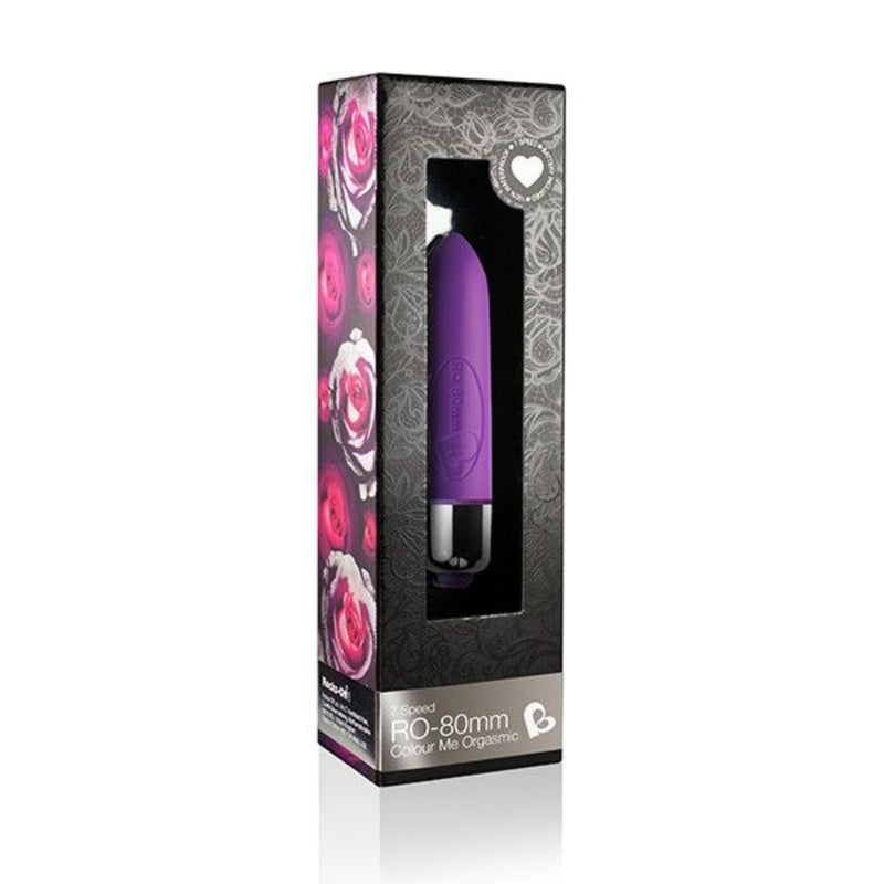 Load image into Gallery viewer, Rocks Off 7 Speed RO-80mm Colour Me Orgasmic Bullet Vibrator Purple
