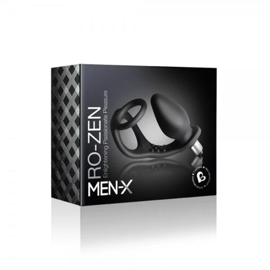 Rocks Off RO Zen Vibrating Butt Plug & Cock Ring Black