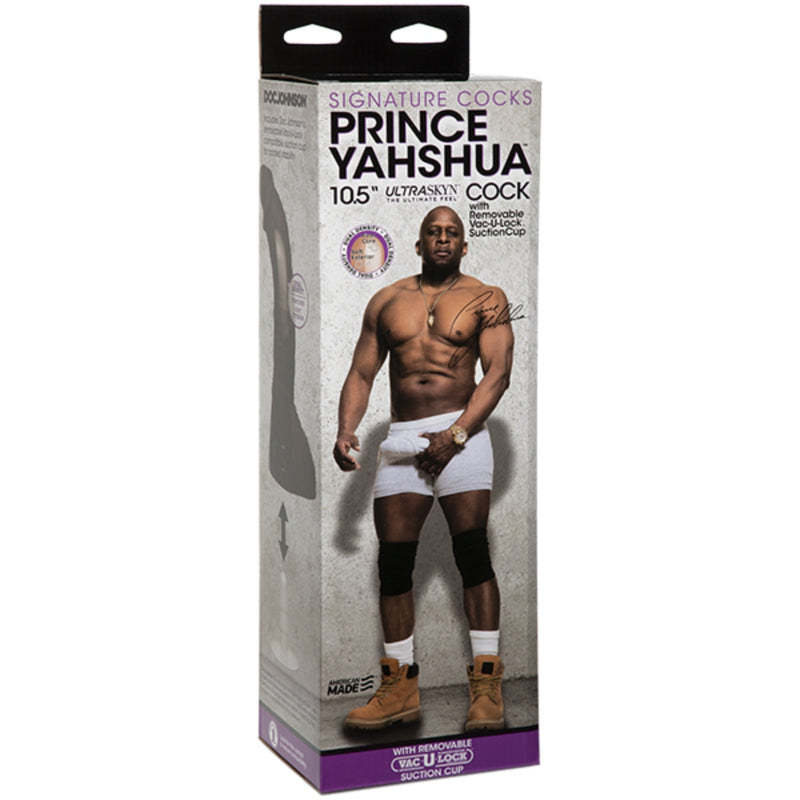 Load image into Gallery viewer, Signature Cocks Prince Yahshua Ultraskyn Vac-U-Lock Dildo Brown 10.5 Inch
