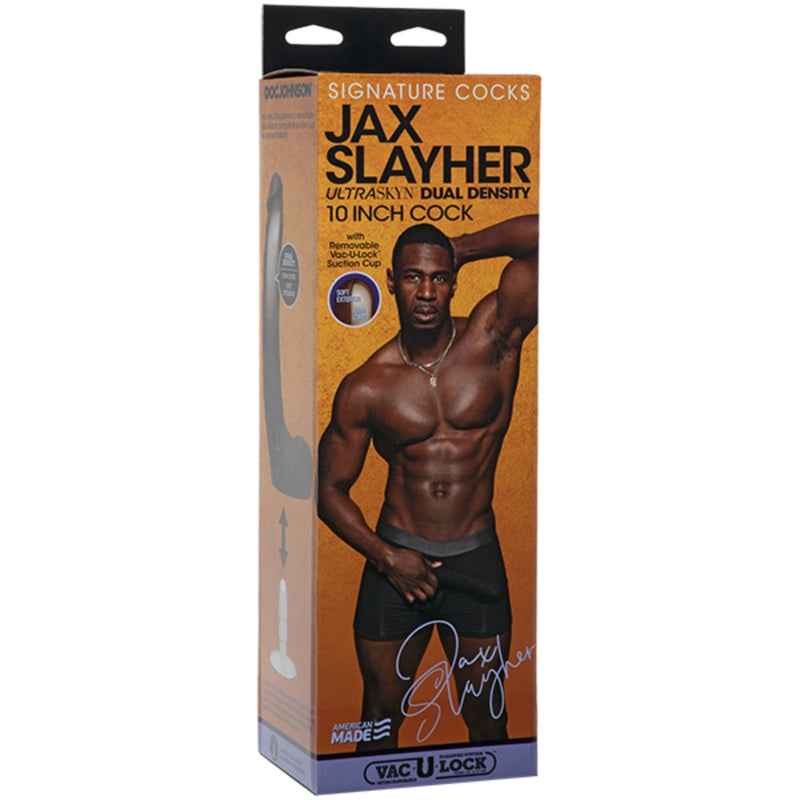 Load image into Gallery viewer, Signature Cocks Jax Slayher Ultraskyn Vac-U-Lock Dildo Brown 10 Inch
