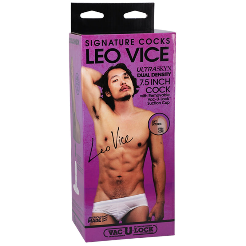 Load image into Gallery viewer, Signature Cocks Leo Vice Ultraskyn Vac-U-Lock Dildo Pink 7.5 Inch
