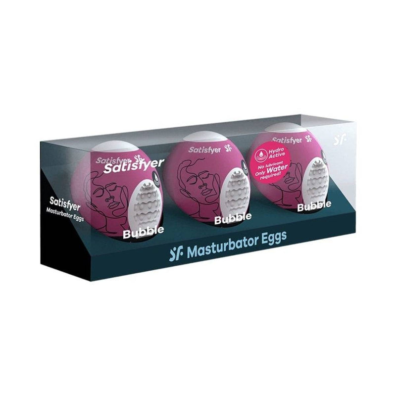 Load image into Gallery viewer, Satisfyer Masturbator Egg 3 Pack Bubble Pink
