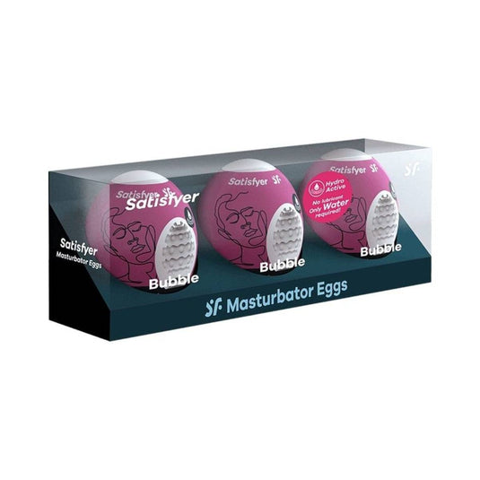 Satisfyer Masturbator Egg 3 Pack Bubble Pink