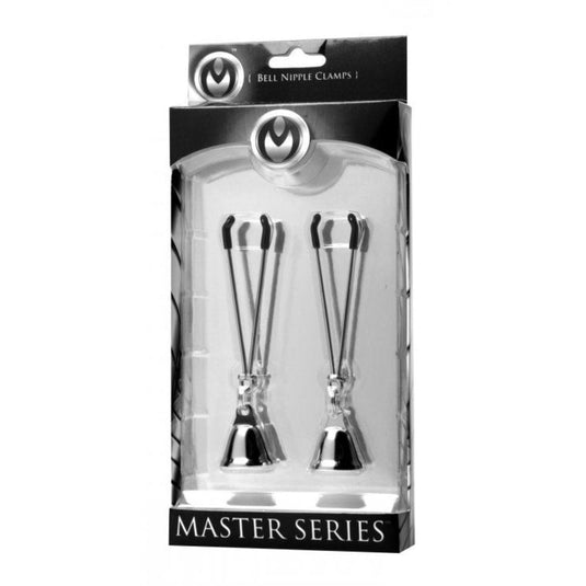 Master Series Chimera Adjustable Bell Nipple Clamps Silver