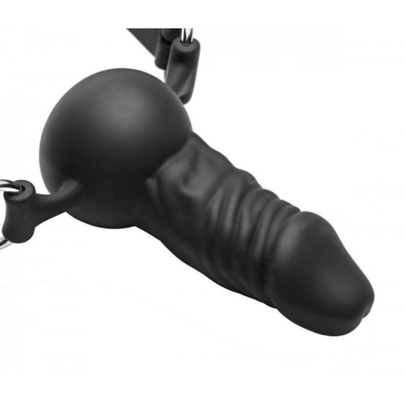Load image into Gallery viewer, Master Series Suppressor Silicone Face Banger Gag Black
