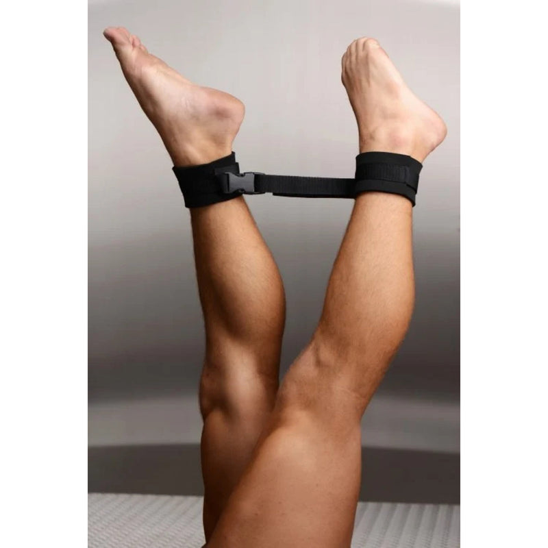 Load image into Gallery viewer, Strict Quick Adjust Restraint Strap With 2 Cuffs Black
