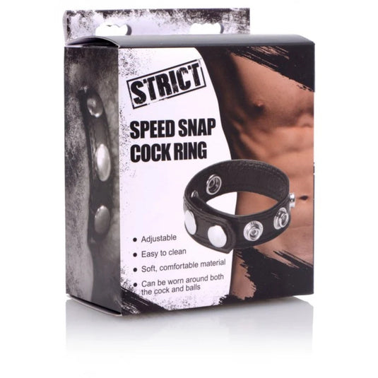 Strict Speed Snap Cock Ring Black