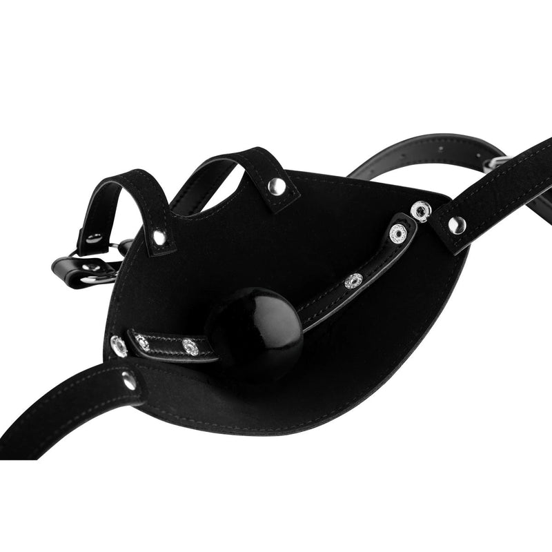 Load image into Gallery viewer, Strict Muzzle Harness With Ball Gag Black
