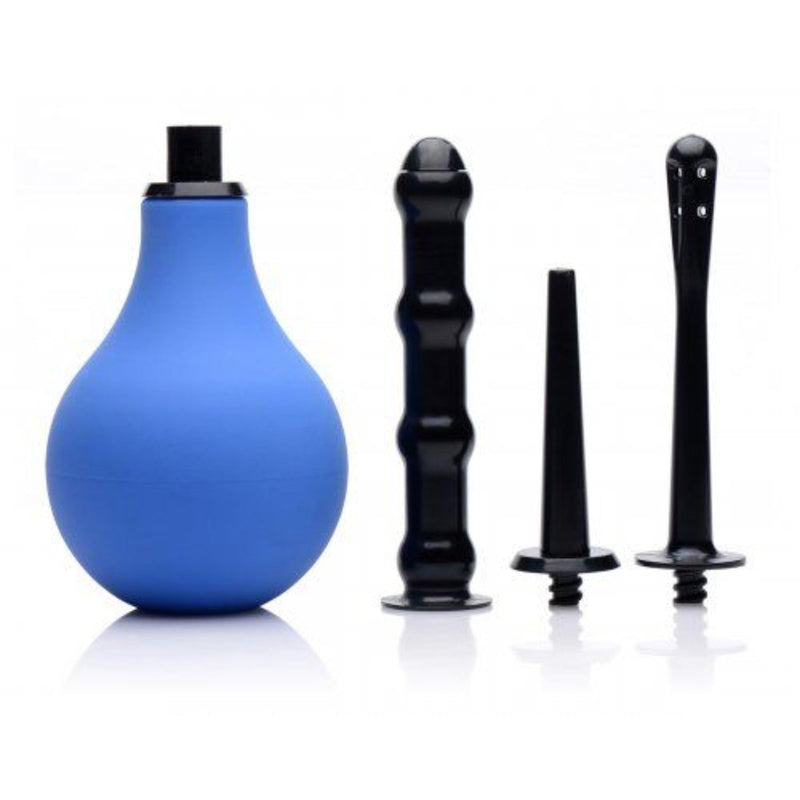 Load image into Gallery viewer, Cleanstream Premium One Way Valve Anal Douche Set Blue - Simply Pleasure
