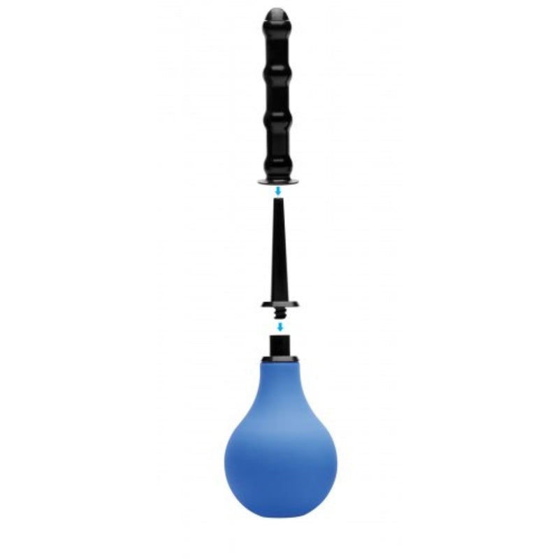 Load image into Gallery viewer, Cleanstream Premium One Way Valve Anal Douche Set Blue - Simply Pleasure
