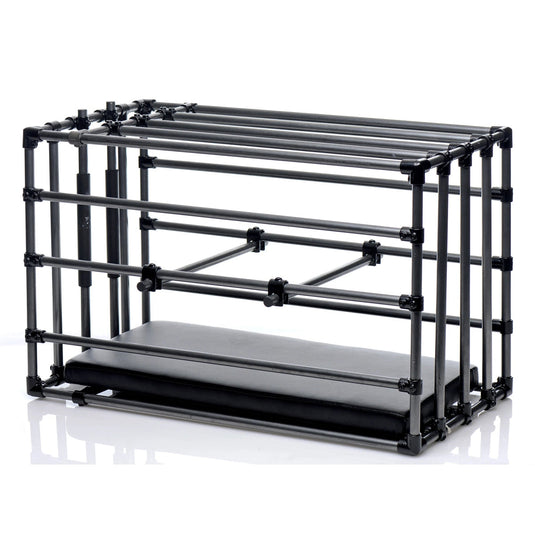 Master Series Kennel Adjustable Puppy Cage With Padded Board Black