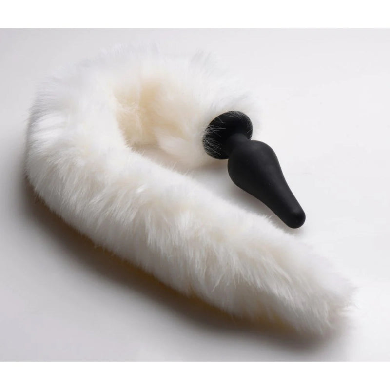 Load image into Gallery viewer, Tailz White Fox Tail Butt Plug And Ears Set White
