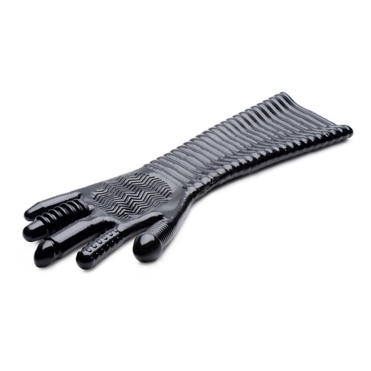 Master Series Pleasure Fister Textured Fisting Glove Black