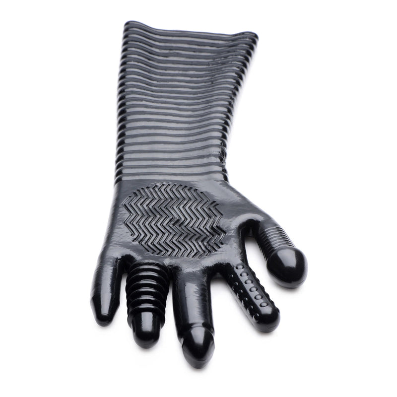 Load image into Gallery viewer, Master Series Pleasure Fister Textured Fisting Glove Black
